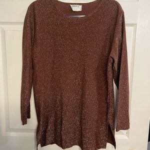 Beautiful fall brown with gold threading